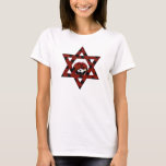 Jewish Ladybug Star van David T-shirt<br><div class="desc">Red Star van David met zwarte pokstippen en een schattig kleine ladybug.</div>