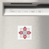 Jewish Luck Magnet - Pomegranate, Hamsa, Knoflook (Insitu (Vaatwasser))
