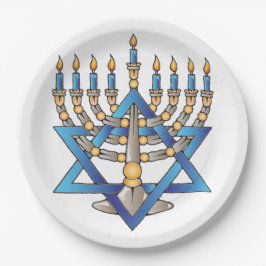 Jewish Menorah Papieren Bordje