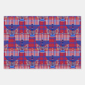 Jewish-Menorah-Pset-Pomegranate-Red Inpakpapier Vel (Voorkant)
