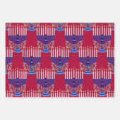 Jewish-Menorah-Pset-Pomegranate-Red Inpakpapier Vel (Voorkant 3)
