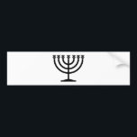 Jewish Menorah (symbool van het jodendom) Bumpersticker<br><div class="desc">Dit ontwerp is een illustratie van een menorah die door joodse mensen wordt gebruikt om de achtdaagse vakantie van de Hanukkah te vieren. De menorah is een negen-vertakt candelabrum dat tijdens de Hanukkah wordt aangestoken. Acht van de negen takken hebben licht (kaarsen of olielampen) dat de acht nachten van de...</div>
