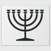 Jewish Menorah (symbool van het jodendom) Cadeaupapier (Vlak)