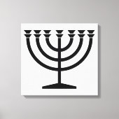 Jewish Menorah (symbool van het jodendom) Canvas Afdruk (Voorkant)