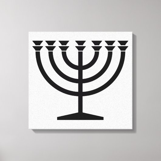 Jewish Menorah (symbool van het jodendom) Canvas Afdruk (Voorkant)