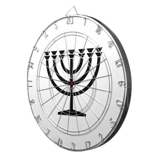 Jewish Menorah (symbool van het jodendom) Dartbord (Voorkant Rechts)