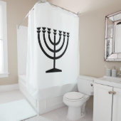Jewish Menorah (symbool van het jodendom) Douchegordijn (In situ)