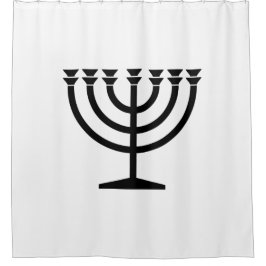 Jewish Menorah (symbool van het jodendom) Douchegordijn