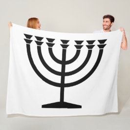 Jewish Menorah (symbool van het jodendom) Fleece Deken