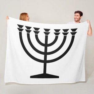 Jewish Menorah (symbool van het jodendom) Fleece Deken