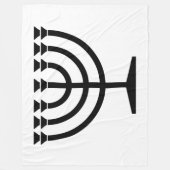 Jewish Menorah (symbool van het jodendom) Fleece Deken (Voorkant)
