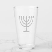 Jewish Menorah (symbool van het jodendom) Glas (Achterkant)