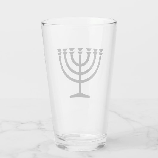 Jewish Menorah (symbool van het jodendom) Glas (Achterkant)