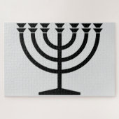 Jewish Menorah (symbool van het jodendom) Legpuzzel (Horizontaal)