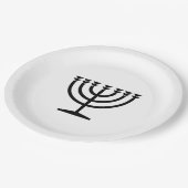 Jewish Menorah (symbool van het jodendom) Papieren Bordje (Gekanteld)