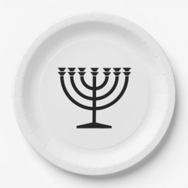 Jewish Menorah (symbool van het jodendom) Papieren Bordje