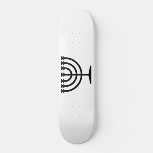 Jewish Menorah (symbool van het jodendom) Persoonlijk Skateboard (Voorkant)