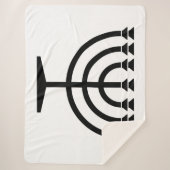 Jewish Menorah (symbool van het jodendom) Sherpa Deken (Voorkant)