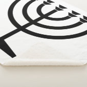 Jewish Menorah (symbool van het jodendom) Sherpa Deken (3/4)