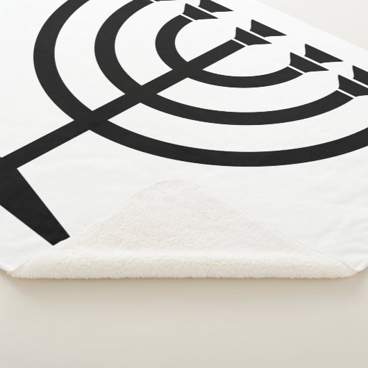 Jewish Menorah (symbool van het jodendom) Sherpa Deken (3/4)