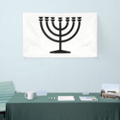 Jewish Menorah (symbool van het jodendom) Spandoek (Beurs)