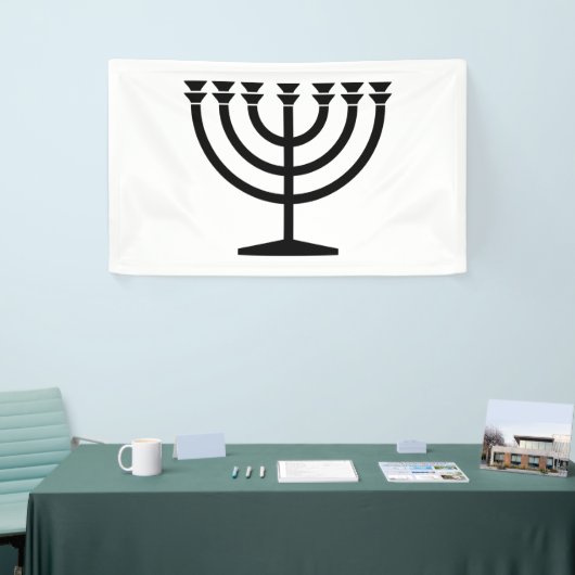 Jewish Menorah (symbool van het jodendom) Spandoek (Beurs)