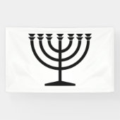 Jewish Menorah (symbool van het jodendom) Spandoek (Horizontaal)