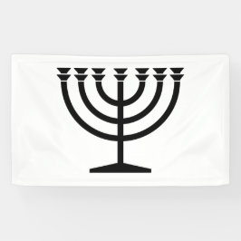 Jewish Menorah (symbool van het jodendom) Spandoek