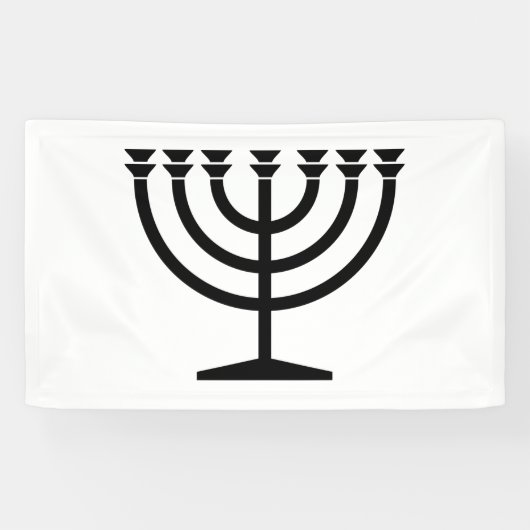 Jewish Menorah (symbool van het jodendom) Spandoek (Horizontaal)