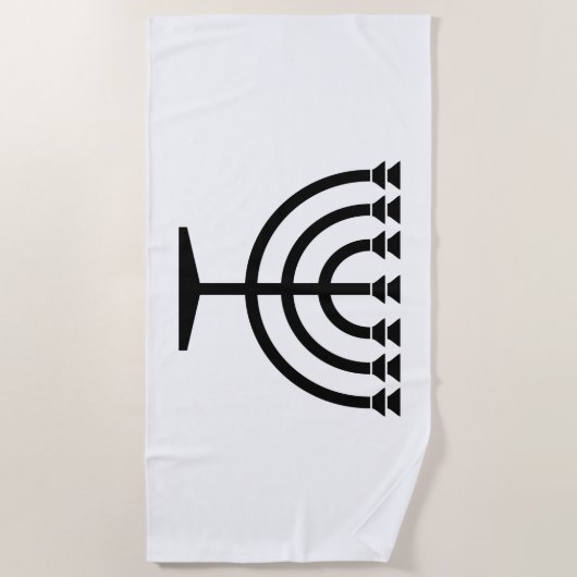 Jewish Menorah (symbool van het jodendom) Strandlaken (Voorkant)