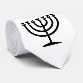 Jewish Menorah (symbool van het jodendom) Stropdas (Opgerold)