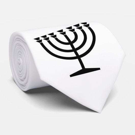 Jewish Menorah (symbool van het jodendom) Stropdas (Opgerold)