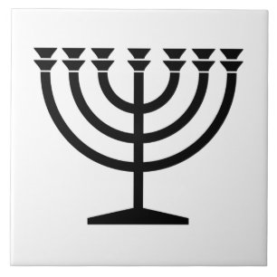 Jewish Menorah (symbool van het jodendom) Tegeltje