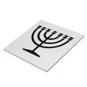 Jewish Menorah (symbool van het jodendom) Tegeltje (Zijkant)