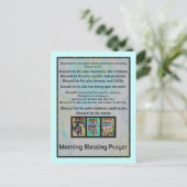 Jewish Morning Blessing Prayer Batik Hamsa Briefkaart (Staand voorkant)