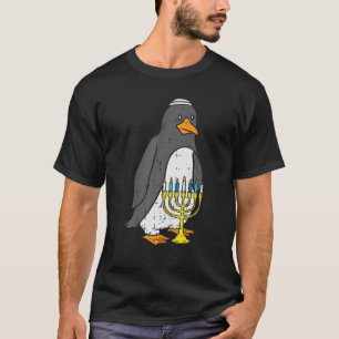 Jewish Penguin Menorah Animal Hanukkah Pajamas Cha T-shirt