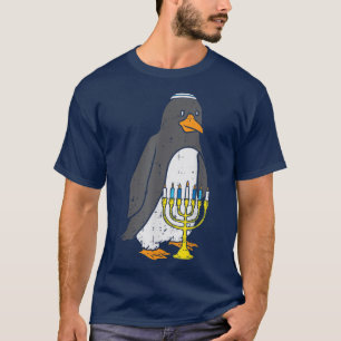 Jewish Penguin Menorah Animal Hanukkah Pajamas Cha T-shirt