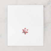 Jewish Place Cards Rode joodse honkbaltafel Kaart Plaatskaartje (Buitenkant ongevouwen)