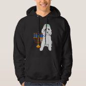 Jewish Poodle Dog Menorah Hanukkah Pajamas Chanuka Hoodie (Voorkant)