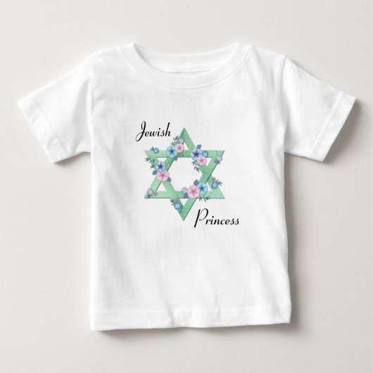 Jewish Princess Star van David met pastelbloemen (Voorkant)
