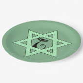 Jewish Retro Kitty Cat Star van David Papieren Bordje (Gekanteld)