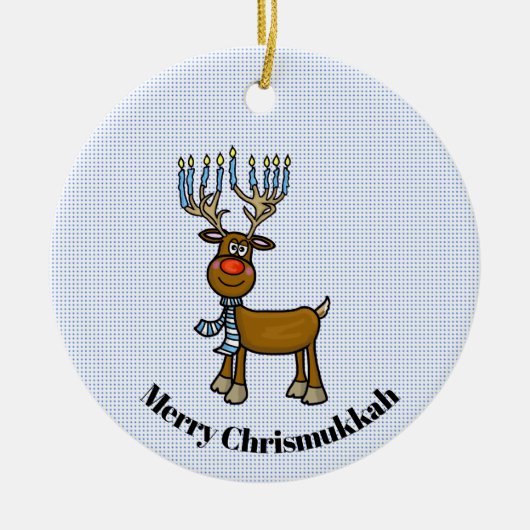 Jewish Rudolph Chrismukkah Ornament (Voorkant)