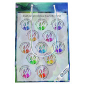 Jewish Sabbath Greetings Around the World Sticker Medium Cadeauzakje (Achterkant)