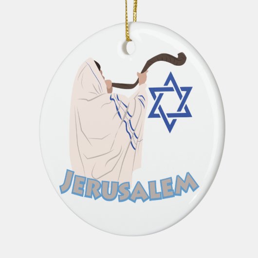 Jewish Shofar Keramisch Ornament (Links)