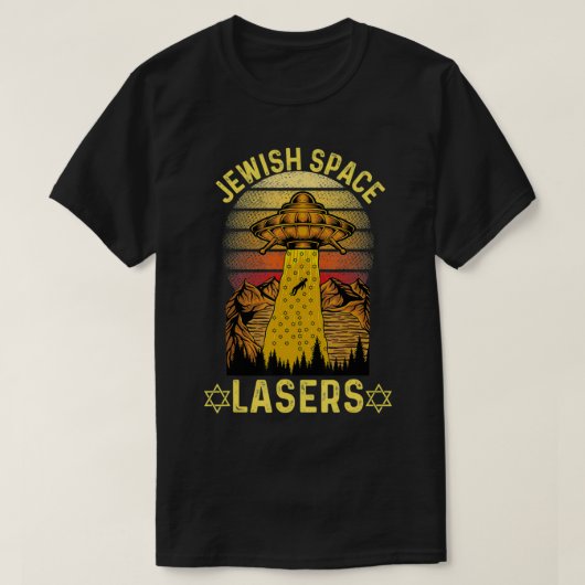 Jewish Space Laser Retro Vintage  T-shirt (Design voorkant)