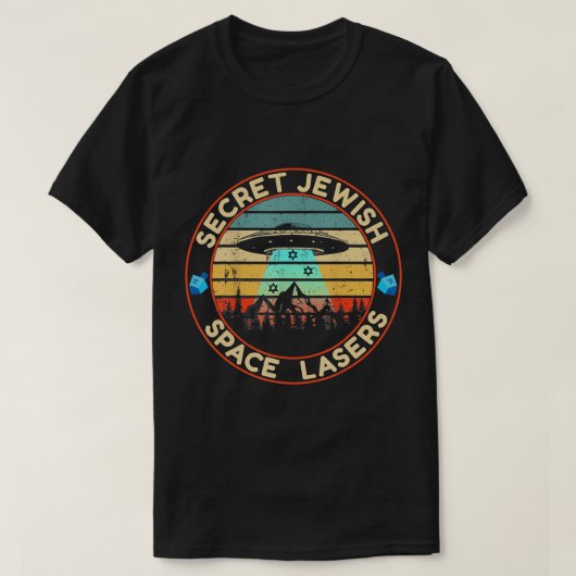 Jewish Space Laser Secret UFO Universe  Dre T-shirt (Design voorkant)