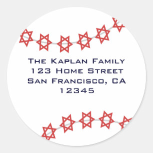 Jewish Star Baseball Sticker