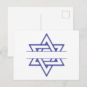 Jewish Star Briefkaart (Voorkant / Achterkant)