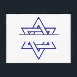 Jewish Star Briefkaart<br><div class="desc">Breng een prachtig licht naar Hanoeka met een verbluffende nieuwe ster van David!</div>