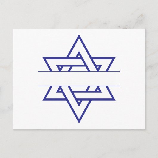 Jewish Star Briefkaart (Voorkant)